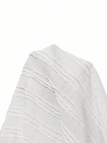 Manfinity Homme Men's Hooded Pocket Casual White Long Sleeve Pullover Sweatshirt Men Lightweight Hoodie - White - View 7