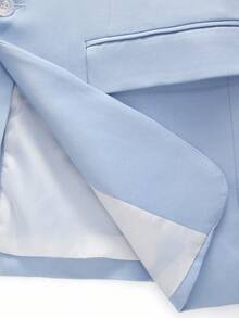 Calvornis Conjunto de Terno de Negócios e Passeio Masculino de Cor Sólida (Jaqueta e Calça)