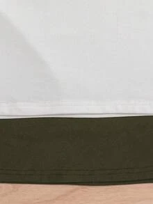 SHEIN Set 2 tricou cu guler înalt pentru băieți preadolescenti, cu imprimeu gotic și font - Multicolor - Vizualizare 4