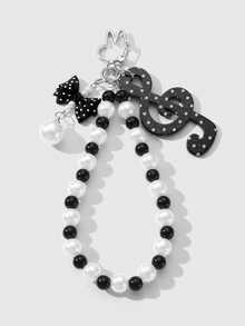 ROMWE Anime Keyrings & Keychains - Black and White - View 15