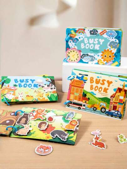 Zazumi Quiet Book No Cut Alphabet Numbers Learning Toys Early Education Sensory Play Activity For Teens Stress Relief Fidget Toy Party Favor Classroom Rewards Gifts