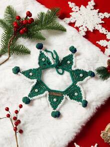 PETSIN 1 pièce Bavoir pour animal de compagnie, décoration de Noël universelle pour chats et chiens, serviette à bavouiller en tricot pour l'automne et l'hiver - Multicolore - Voir 10