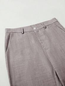 Calvornis Men's Casual Commuter Solid Color Jacket And Pants Suit - Chocolate Brown - View 9