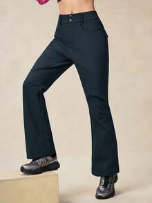 OutZeal 女式无 PFC 防水弹力尼龙户外裤，适合秋季徒步露营 - 藍色 - 查看 8