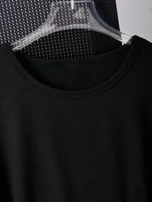 Christmas Print Round Neck Short Sleeve T-Shirt, Casual Everyday Wear For Young Girls