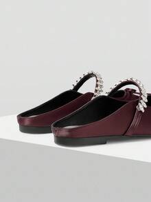 MOTF ZAPATOS PLANOS TIPO MARY JANE VINTAGE CÓMODOS Y CASUALES CON TIRAS DE STRASS - Café integral - Ver 8
