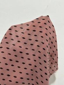 EMERY ROSE Plus Size Polka Dot Print Puff Sleeve Casual Vacation Shirt Fall - Pink - View 6