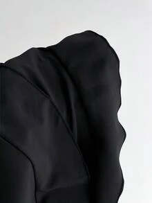 Elamini Blusa Sin Mangas De Mujer Con Dobladillo De Volantes Y Color Sólido