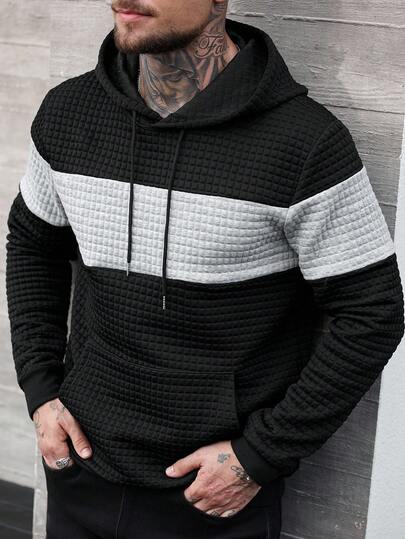 Manfinity CasualCool Męska bluza z kapturem w kontrastowym kolorze, casualowa, jesień/zima