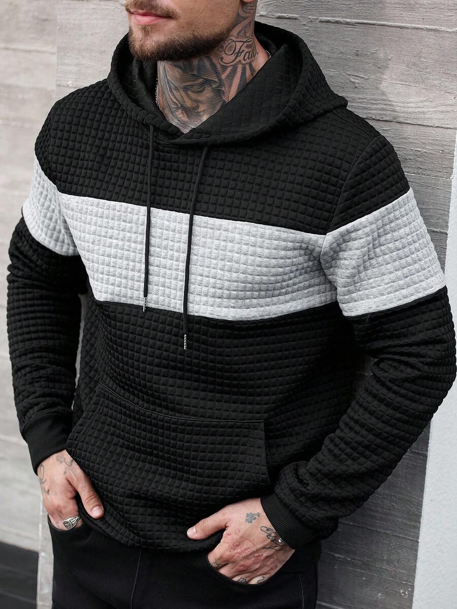 Manfinity CasualCool Męska bluza z kapturem w kontrastowym kolorze, casualowa, jesień/zima