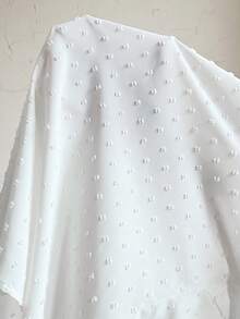 SHEIN Áo bà bầu tay dài viền ren tối giản màu trơn - trắng - Xem 9