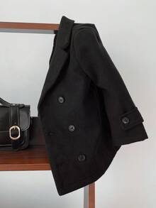 TaviRue Baby Boy/Girl Classic Double-Breasted Overcoat, Warm Thermal Lined, Versatile Casual Outerwear, Suitable For Indoor, Outdoor, Daily, Sports, Party, Photography, Holidays In Autumn/Winter Baby Boy Outfits Gentleman Outfit Baby Boy Coat Baby Boy Street Wear Baby Boy Suits Fall