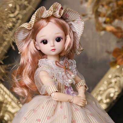 POKOJA LAND 1 Búp bê khớp nối BJD công chúa 30cm, tóc giả tổng hợp cao cấp, làm thủ công, khuôn mặt chi tiết, váy áo cầu kỳ. Món quà hoàn hảo cho người sưu tầm, tiệc sinh nhật, trang trí nhà cửa, cosplay anime.