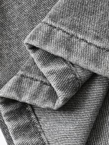 DAZY Jeans de mezclilla gris desgastado para hombre, otoño - Gris - Ver 7