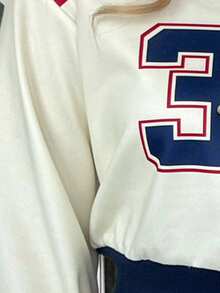 Rovax Women's Loose Drop Shoulder Hooded Long Sleeve Sweatshirt - Multicolor - View 4