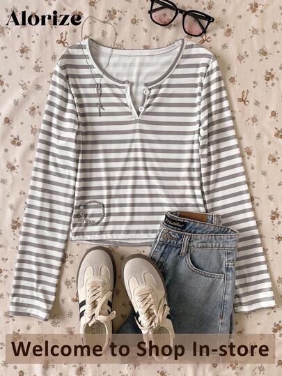 Teen Girl Casual Versatile Short Sleeve V-Neck Button Front Top, Suitable For Walking, Shopping, Work, School, Travel, Can Be Paired With Jackets, Vests, Pants, Sweatpants Casual Teen Tops Striped Long Sleeve Top Long Sleeve Shirts For Teens Cute Tops For Teens Teen Girl Tops Fall Winter