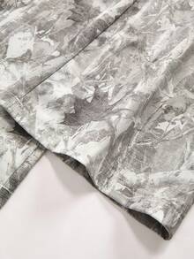 SHEIN 青少年男孩迷彩树枝印花工装裤