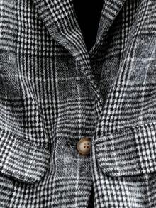 Easowa 女士休闲格子西装外套，秋冬季女士修身西装外套，女士秋季服装，秋冬服装，女士冬季服装，秋季服装，秋季服装，女士商务休闲装，格子图案时尚女士外套，时尚西装外套，女士冬季外套，休闲款 - 彩色 - 查看 11