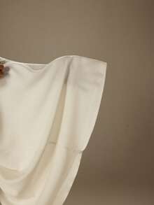 NOVVYNE Vestido longo feminino elegante e detalhado com amarração, primavera/outono