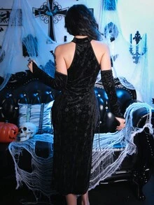 4件套中式旗袍套装 - 黑色 - 查看 2