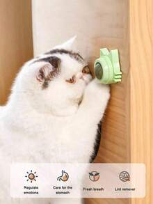 Zazumi PETSIN 1个猫薄荷球 趣味可舔猫零食 猫薄荷球 小猫玩耍咀嚼清洁牙齿玩具 适合小型和中型猫咪 宠物用品 - 彩色 - 查看 6