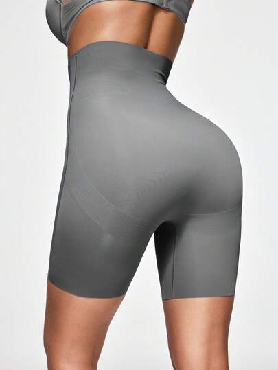 女士纯色简约高腰塑身裤