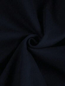 SHEIN 女士休闲字母图案落肩卫衣 - 藏蓝色 - 查看 4