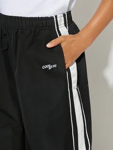 Radiana Tween Fete Toamna/Iarna Athleisure Keep Warm Gri Sportwear Pantaloni largi pentru întoarcerea la școală