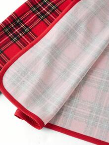 Ellevyn Women's Round Neck Long Sleeve Red Plaid Elegant Casual Outerwear, Suitable For Christmas, Holiday, Autumn/Winter Fall Clothes For Women Jacket Christmas