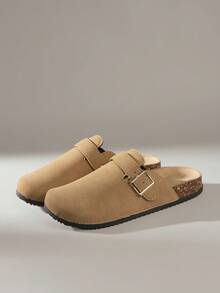 Solecia 女士厚底交叉带复古扣卡其色凉鞋，休闲度假风格 - 卡其色 - 查看 2