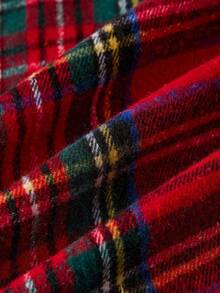 Ellevyn 女士圆领无袖红色格子开衫背心和直筒裤优雅装扮，适合日常穿着、节日、秋冬、圣诞节，两件套 - 彩色 - 查看 16