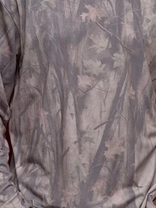 Musero Herren Langarm Rundhals T-Shirt mit durchgehendem Baum-Muster, Herbst/Winter Kleidung