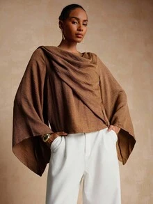 Vesra 优雅不对称裹身上衣