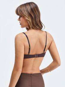 LOUNGEISTA 5 chiếc/gói Áo ngực mỏng cúp ngực màu trơn thoải mái cho nữ, Áo ngực thoáng mát - Nhiều màu - Xem 2