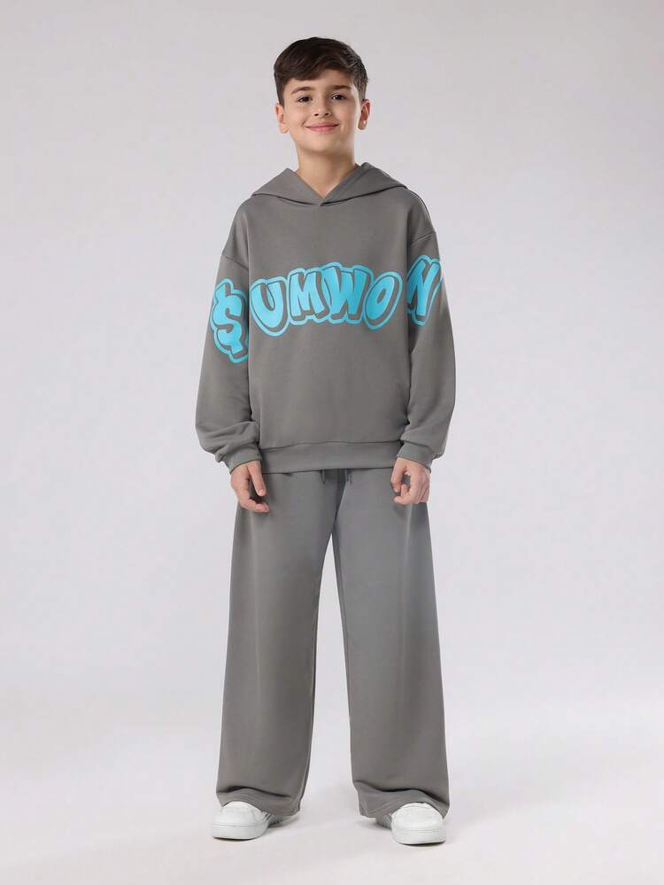 Oversized Hoodie With Wide Leg Pants Set