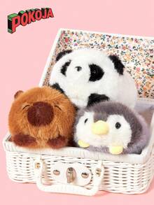 POKOJA LAND 1pc 16Cm/6.29In Cute Cute Animal Plush Toy Animal Plush Toy Capybara Cute Mini Stuffed Animal Collection For Birthday Party Easter Gift, Christmas Gift Spring To Summer - Multicolor - View 2