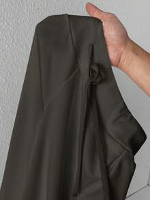 SHEIN PETITE Comfortable And Casual Plain Knitted Low-Rise Wide-Leg Women's Sweatpants Women Pants Wide Leg See Through Pants - Dark Grey - View 8