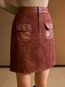 MOTF WILDLEDER PU LEDER PANEL KLAPPE TASCHE ROCK