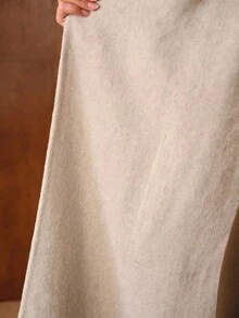 MOTF PREMIUM ABRIGO LARGO DE LANA CON CINTURÓN Y BOLSILLOS