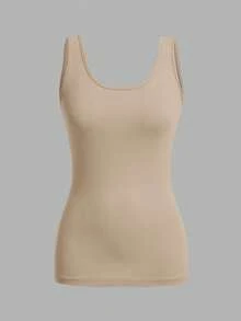 SHEIN Essnce 3 件套休闲纯色吊带背心，适合夏季修身女士，百搭汗衫 - 彩色 - 查看 10