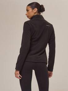 Musera Sport 运动高领拉链抓绒长袖外套，保暖舒适，适合冬季运动、健身房锻炼、跑步、休闲健身等场合。 - 黑色 - 查看 4
