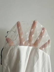 DelicateAllure Sheer Mesh Coquette Babydoll Lace Trim Chemise Nightgown, Chic Autumn