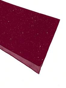 Elenzga 女式时尚优雅闪光斗篷袖镂空迷你连衣裙 - 酒紅色 - 查看 4