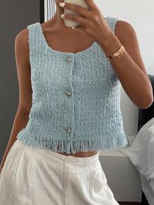 Livesso Women's Summer New Business Casual Shirt - Blue - View 4