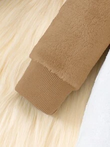 SHEIN 新生儿熊猫耳朵刺绣连体衣，可爱连体睡衣 - 彩色 - 查看 6