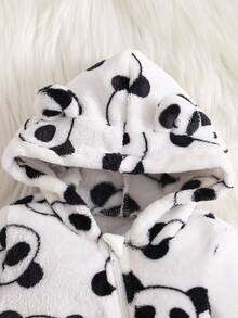 Cozy Pixies Neonato Maschio Tutina con Cappuccio a Orecchie di Orso cartoni animati e Pantaloni Spessi in Pile