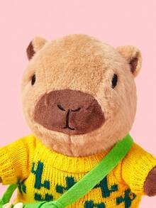 9 件水豚毛绒玩具带衣服配饰儿童水豚填充动物幼儿过家家装扮生日礼物 3 4 5 6 7 8 岁男孩女孩