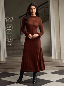 ZEYLAH Women Sweater Dresses  Fall /Winter Clothes - Burgundy - View 1
