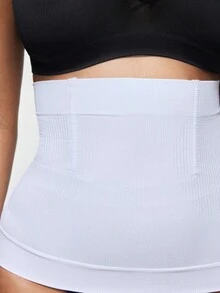 SHAPORA Women's Solid Color Everyday Waist Shaper - White - View 5