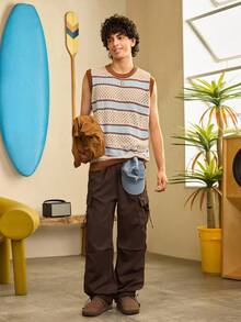 Open Phase STONE DISTRICT 功能性伞兵工装裤，男士高街时尚品牌宽松嘻哈风格阔腿直筒休闲长裤，男士户外街头服饰